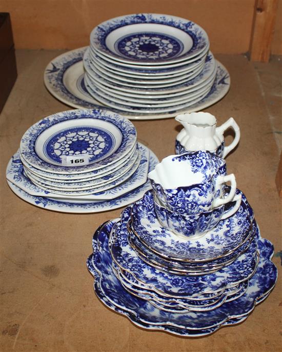 Collection of blue and white ceramics